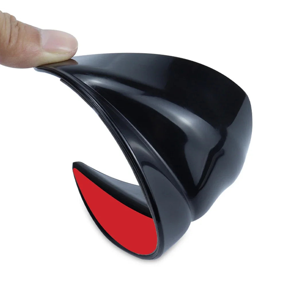 4pcs Universal Carbon Fiber Car Front Bumper Lip Rubber Fins Styling Spoilers Splitter Canards Valence Sticker Decorative Kit