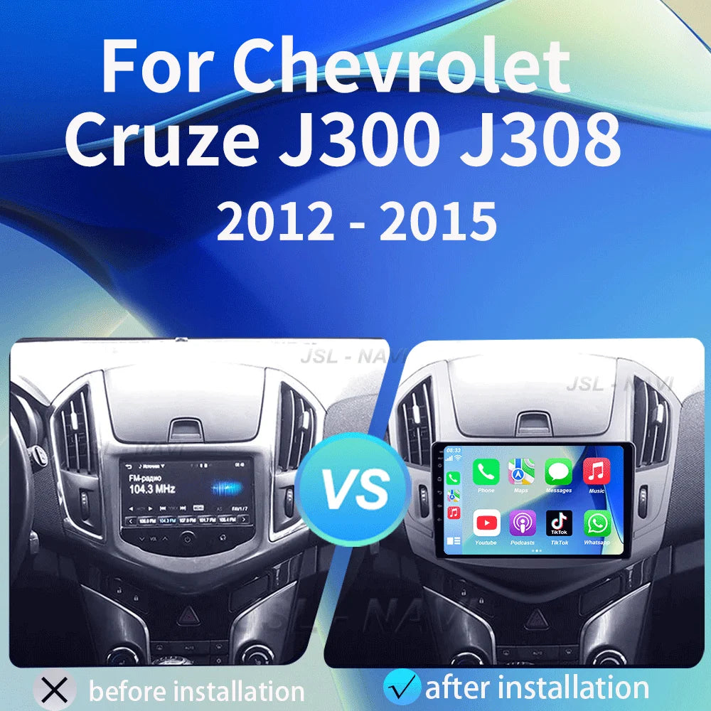 Android 16 For Chevrolet Cruze J300 J308 2012 - 2015 Multimedia Video Player Navigation Stereo GPS No 2DIN 2 Din DVD