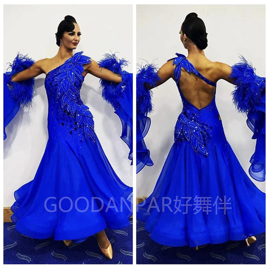 Girls and women modern waltz and tango competition dress