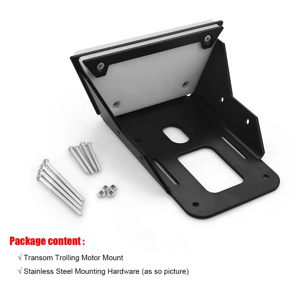 Trolling Motor Transom Mount for Kayak/Bracket With Durable Thick Cast Iron Body for Clamp-on Electric Trolling Motors