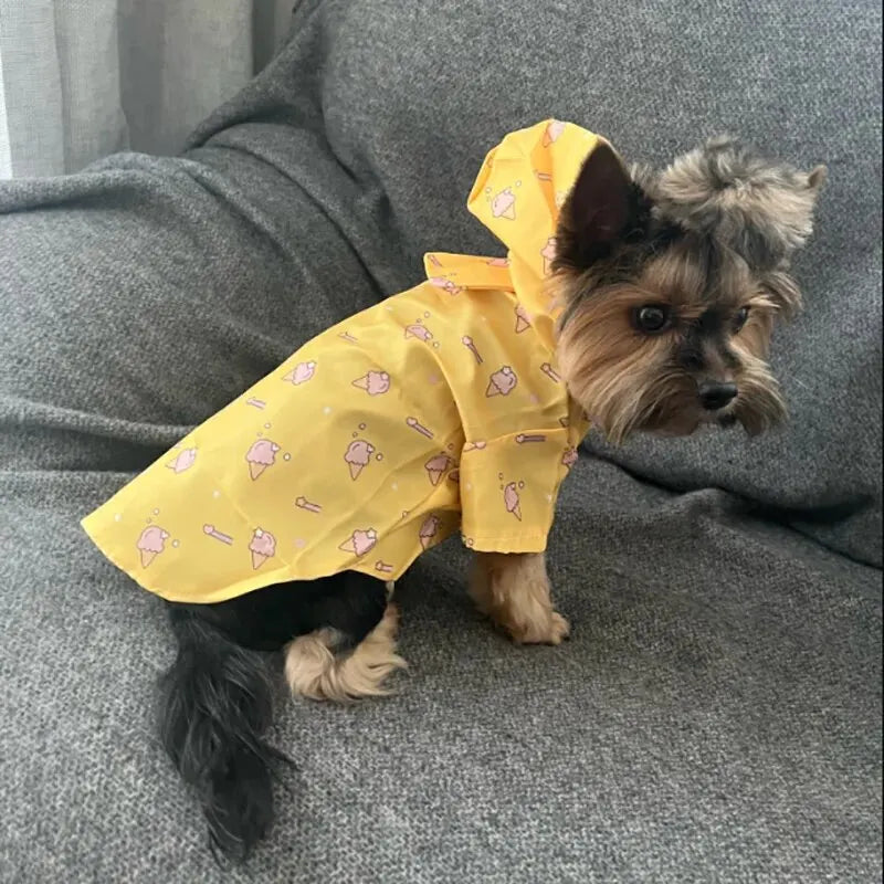 Waterproof Dog Raincoat with Hood - Short Sleeve Summer Coat – photo 6