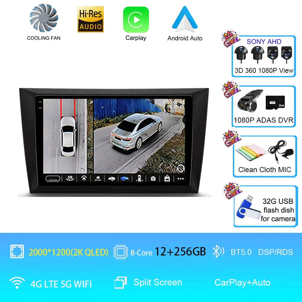 Car Stereo with Apple CarPlay & Android Auto, Compatible with VW Golf 6 MK6 & GTI