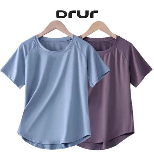 Women's Quick-Dry Sports Tee — Loose Short-Sleeve Running & Gym Top