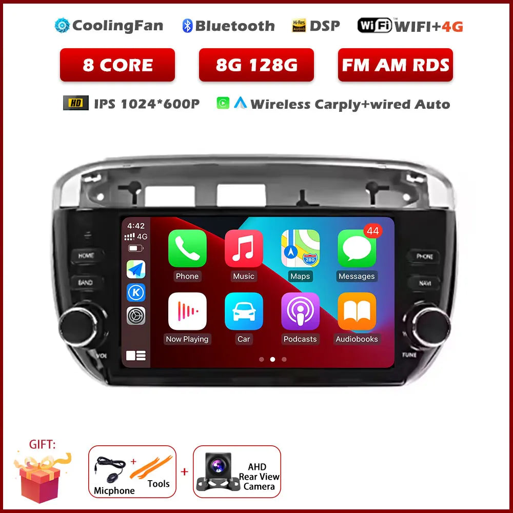 7" Android Car Stereo for Fiat Linea & Punto Evo (2012–2015) — CarPlay, Android Auto, GPS, 4G, Bluetooth 5.0