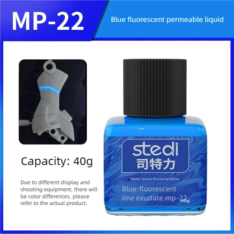 40g Stedi MP10-MP29 Water-based Fluorescent Panel Liner Paint for Model Building Fluorescent Ink Panel Line with Tools