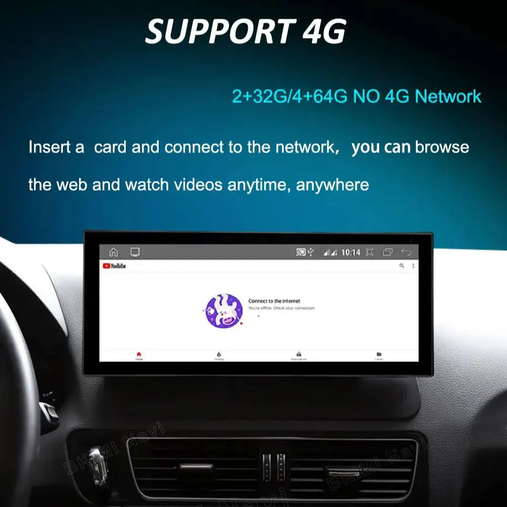 12.3" Android Screen for Audi A6 C7 & A7 (2012–2018) — Wireless CarPlay, Android Auto, QLED, GPS, WiFi