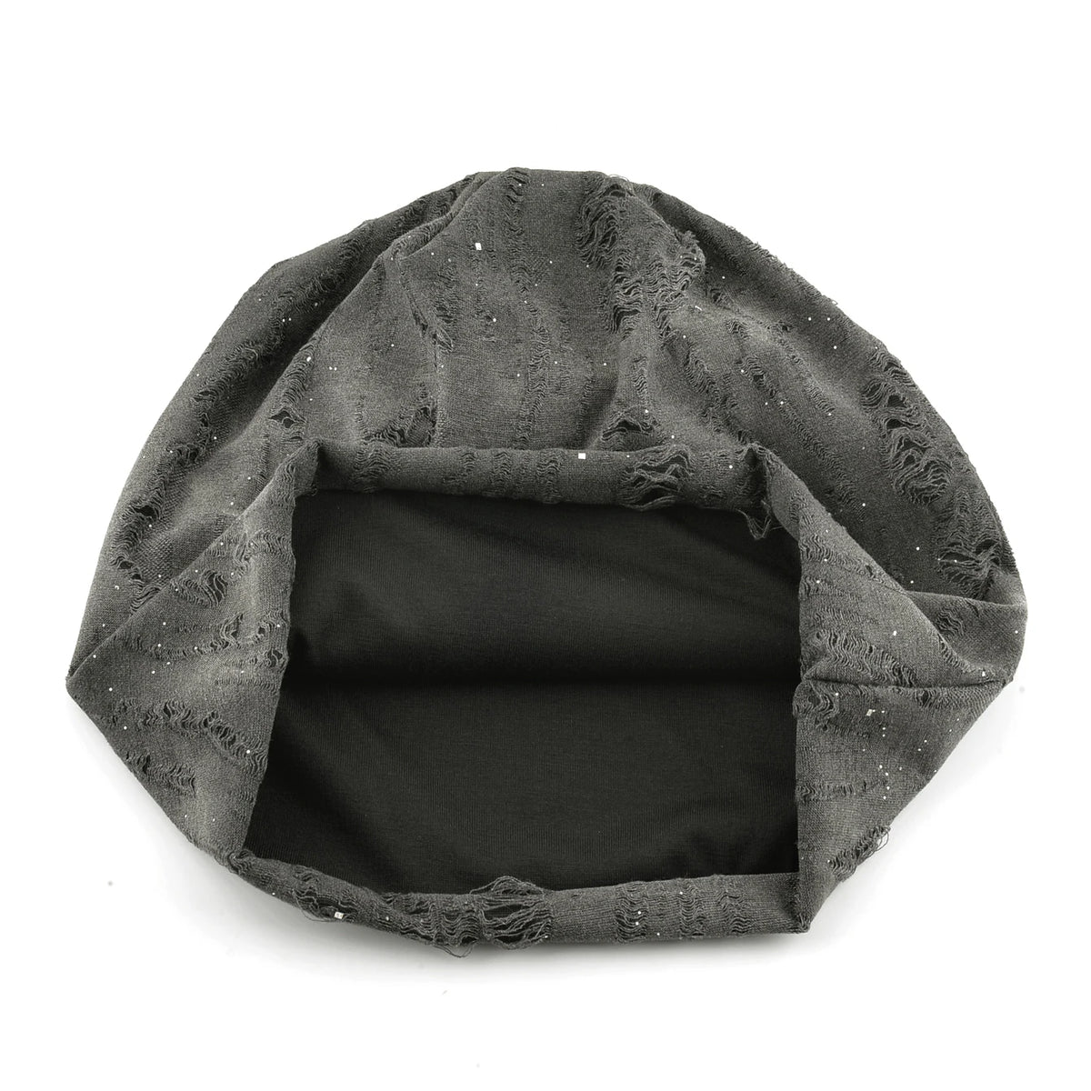 Women's Slouchy Knit Beanie with Sequins - Open Knit Street Hat - photo 4