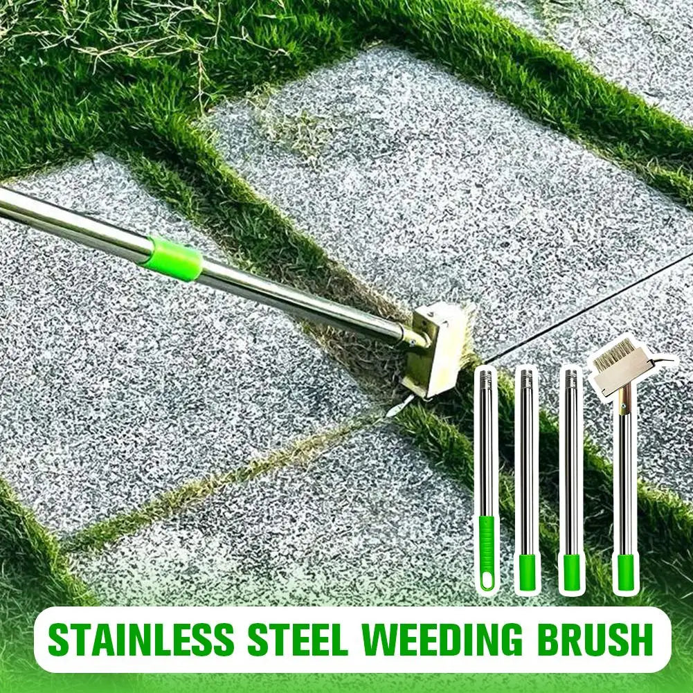 Stainless Steel Detachable Weeding  Brush for Weeding Stone Board Gap Cleaning Garden Tools for Deck Patio Walkwa