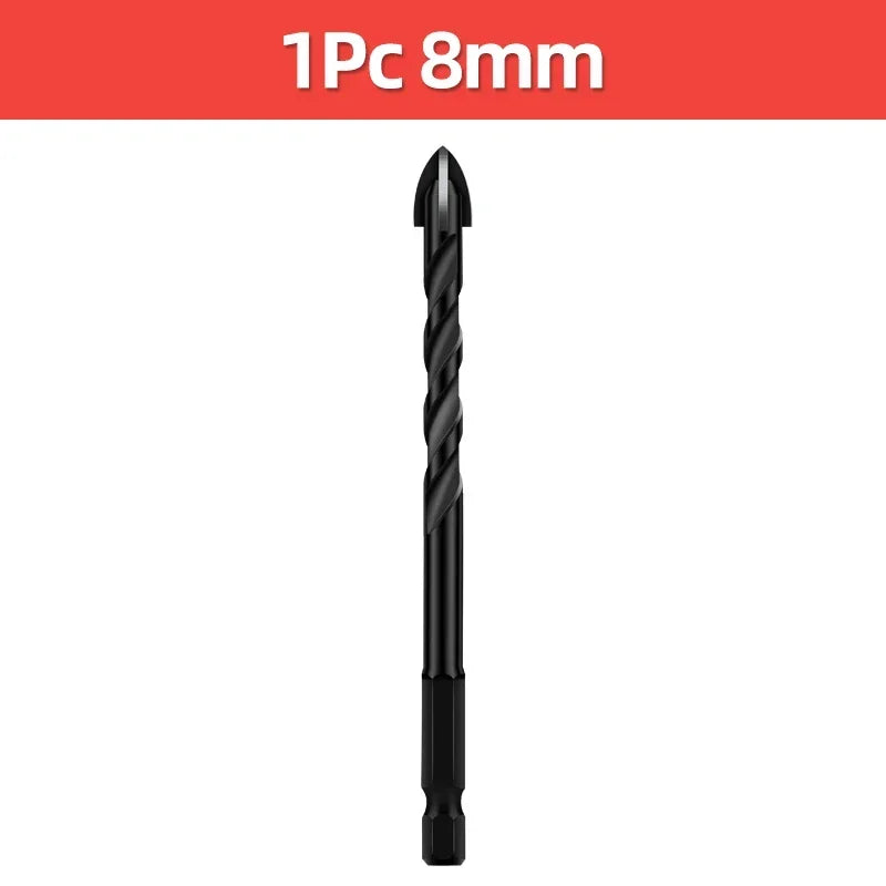 3 4 5 6 8 10 12mm Cross Hex Tile Drill Bit For Glass Concrete Ceramic Tile Hole Opener Tunsten Carbide Hard Alloy Bits Set Tools
