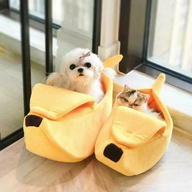 Banana Cat Bed - Cute Cozy Pet Basket for Cats & Small Dogs - photo 4
