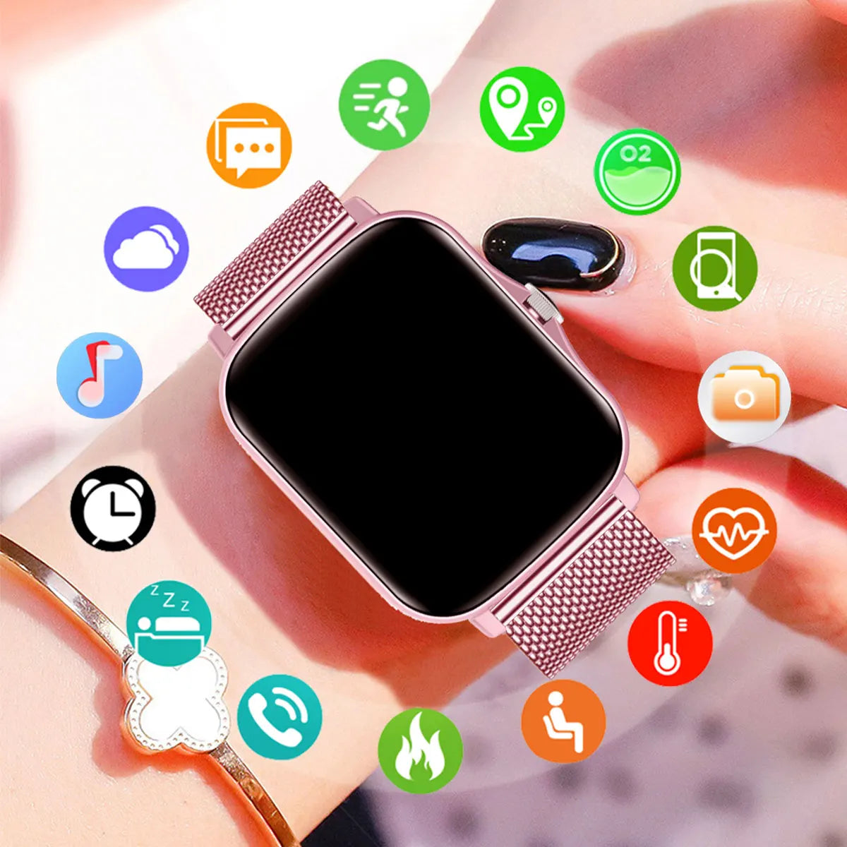 NEW 2026 Fashion SmartWatch Android Phone 2.01" Color Screen Full Touch Custom Dial Watch Women Bluetooth Call Smart Watch Men