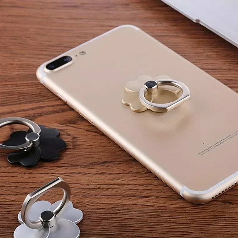 Drop-Proof Phone Ring Stand 360 Rotating for Mobile Phone Car Magnetic Mount Metal Folding Finger Stand Socket