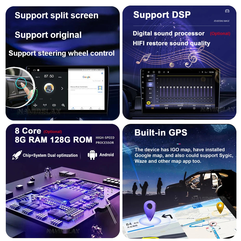 Car Stereo with Apple CarPlay & Android Auto, Compatible with Buick Excelle GT XT & Opel Astra J