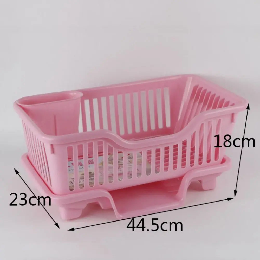Plastic Dish Drying Rack with Drain Board - Countertop Organizer - photo 6