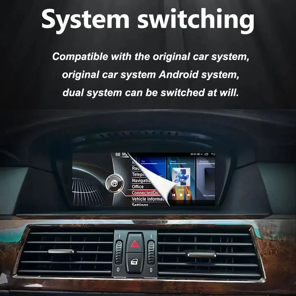 Car Stereo with Apple CarPlay & Android Auto, Compatible with BMW 3 & 5 Series E60 E90 (CCC/CIC)