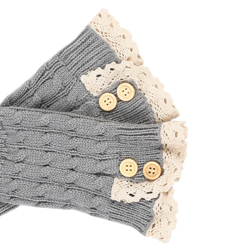 Women's Slouchy Knit Leg Warmers - Stretch Ankle Boot Cuffs - photo 6
