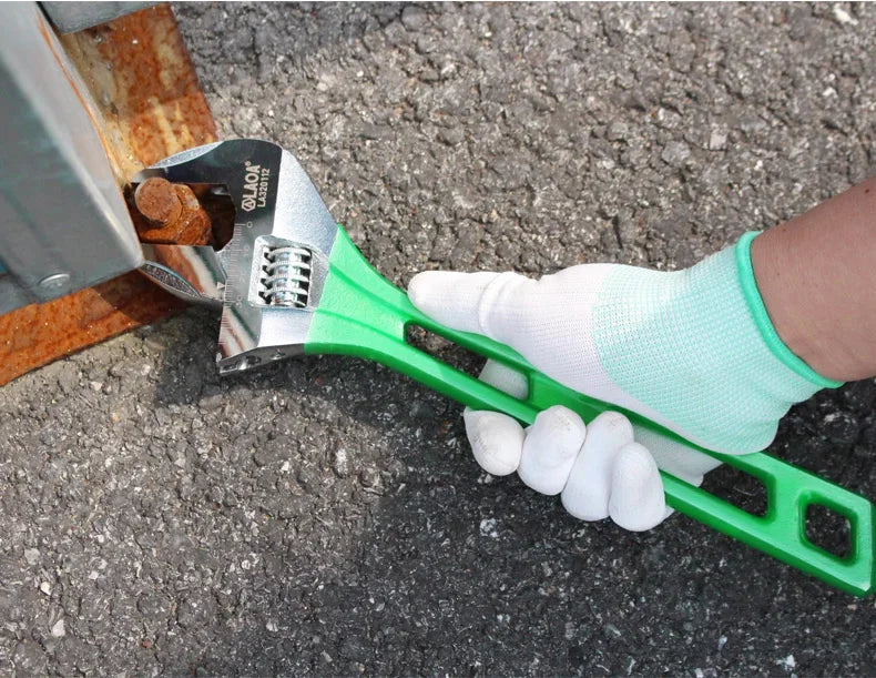 LAOA Short Handle Wrench Adjustable Light Weight Large Open Spanner 6" 8" 10" 12" Repair Tool