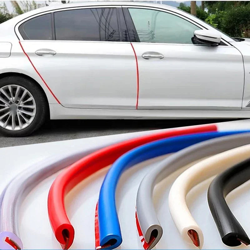 1pcs 5M U-Shaped Clips Invisible Car Sealing Strips PVC Anti-Collision Strip Vehicle Body Protection Transparent Edge Car'S Door