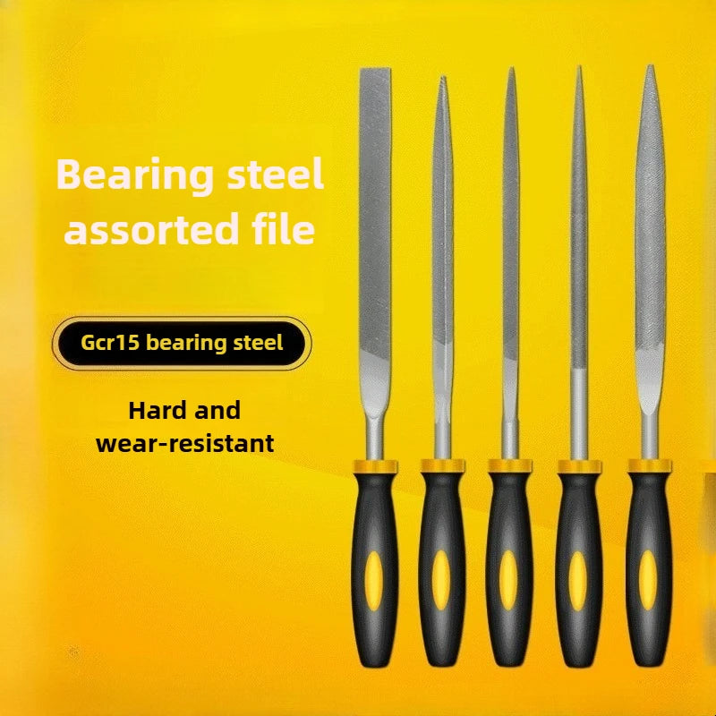 Diamond File Set – GCR15 Bearing Steel Precision Hand Files for Wood, Metal & Carving (5/10 Pcs)