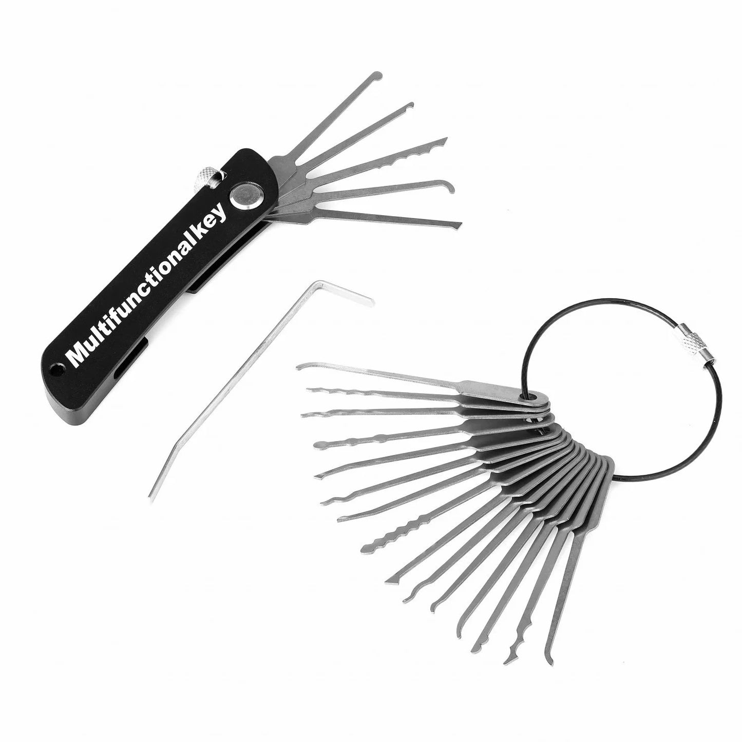 21pcs Compact Lock Picking Set Rust-resistant Versatile Door Open Keys Key Replacement Convenient Mini Hooks Remover Kit
