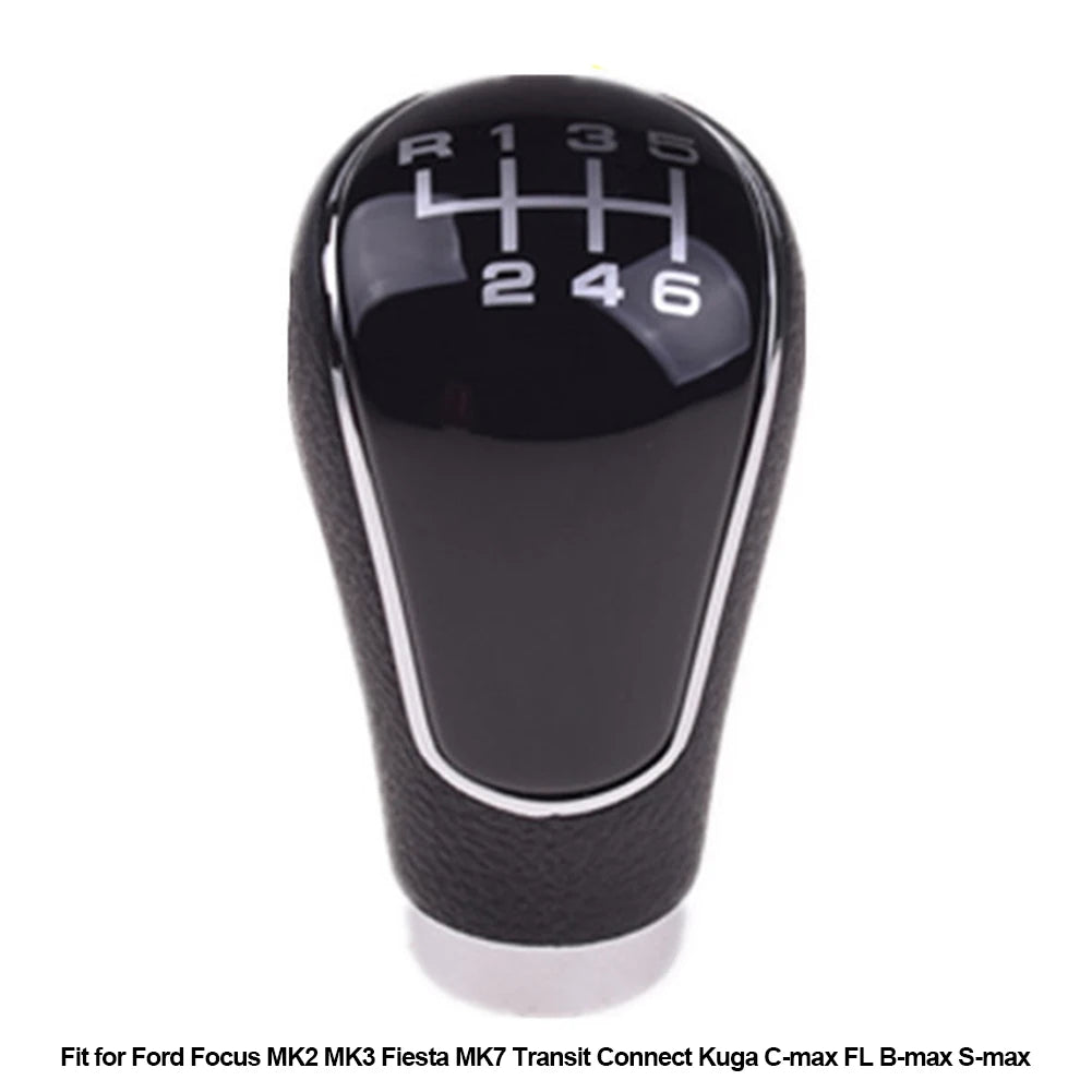Car Gear Shift Knob Cap Top Cover Emblem 5/6Speed for Ford Focus MK2 MK3 Fiesta MK7 Transit Connect Kuga C-max FL B-max S-max
