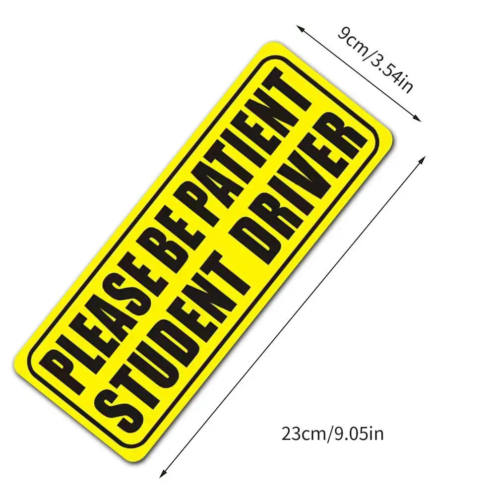 Student Driver Magnet For Car Please Be Patient Student Driver Decal Reflective Novice Driver Sticker Please Be Patient Student