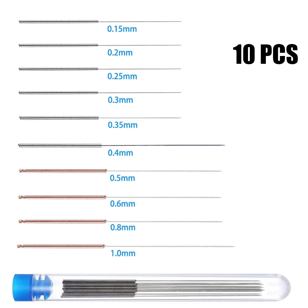 1Set Cleaning Needles 0.15-1.0mm Nozzle Clean Needle High Elasticity MK8 Nozles For cleaning filament remaining inside nozzles