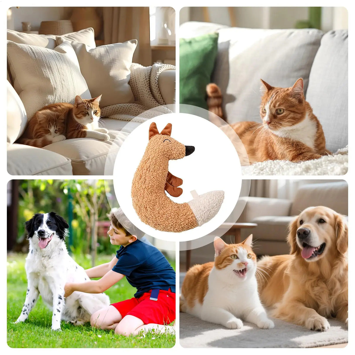 Plush Squeaky Chew Toy for Cats & Dogs - Tough Doll Toy – photo 6