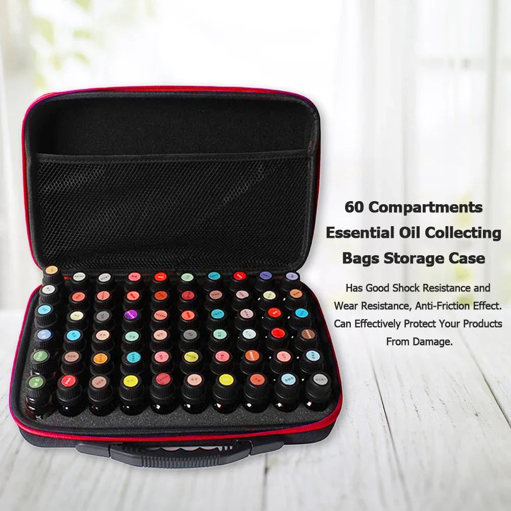 30/60 Bottles Essential Oil Case 15ml Essential Oil Collecting Bags Travel Portable Carrying Cases Nail Polish Storage Bag