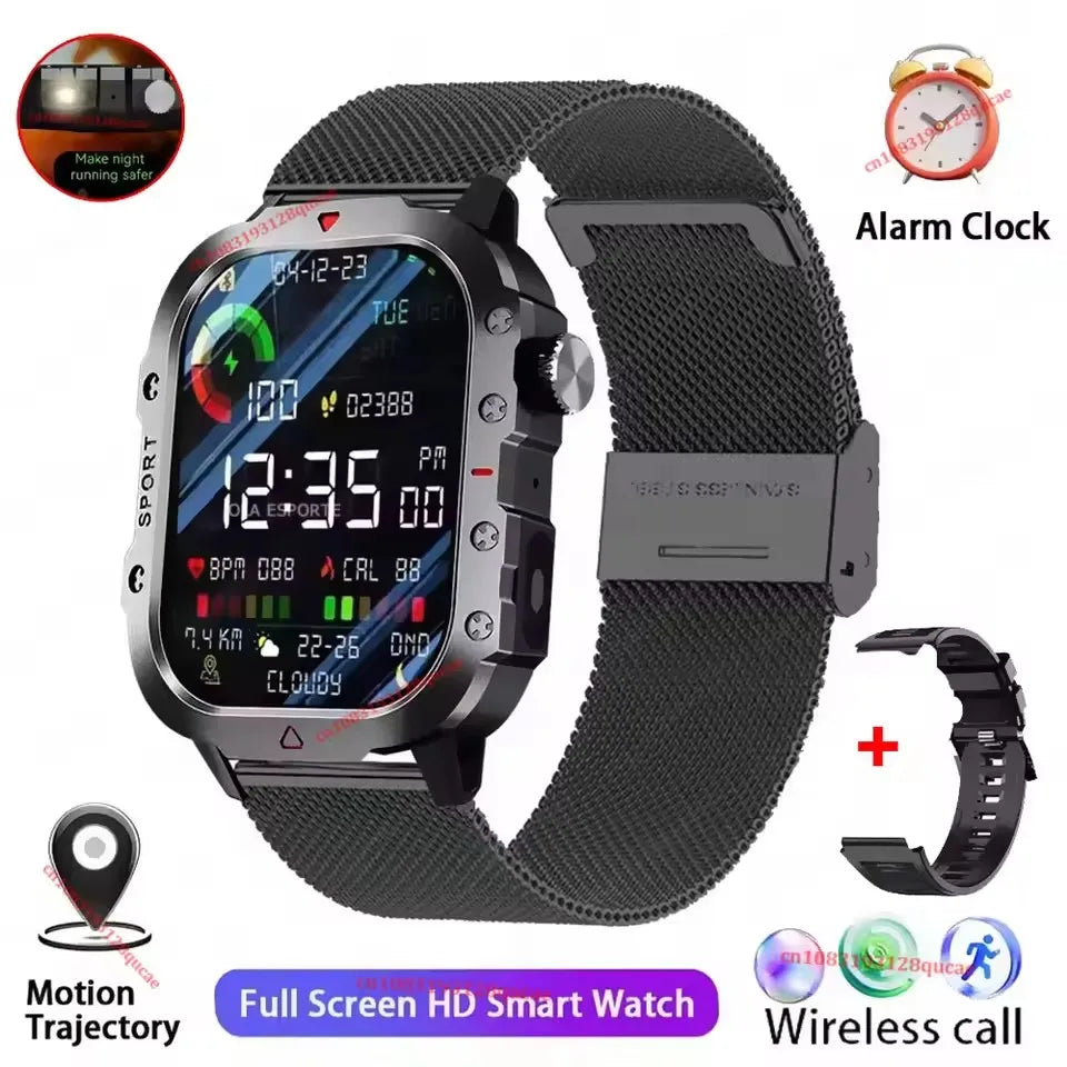 Military-Style Smart Watch — IP67, GPS, Outdoor Fitness Tracker