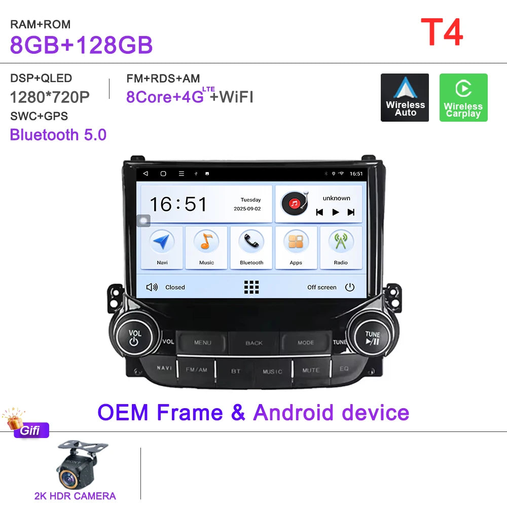 Car DVD Auto Radio Android 16 For Chevrolet Malibu XL 2012 2013 2014 2015 Multimedia Player GPS Navigation Stereo Head Unit BT