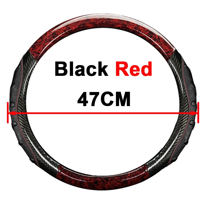 Car Truck PU Leather Embossed Steering Wheel Cover Steering-Wheel For Auto Diameters 36 38 40 42 45 47 50CM 7 Sizes to Choose