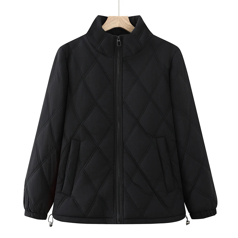 Women's Thick Fleece Short Jacket - Stand Collar Winter Top - photo 4