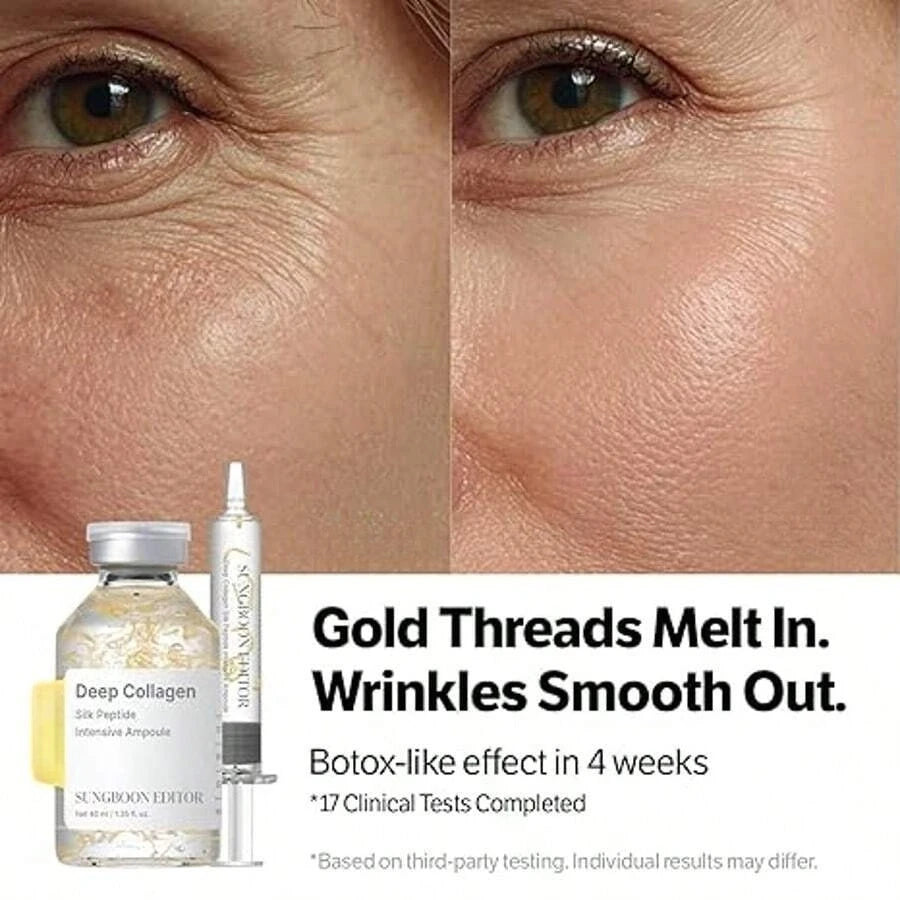 Collagen Peptide Anti-Aging Ampoule | Silk Protein Serum For Skin Tightening & Elasticity Boost