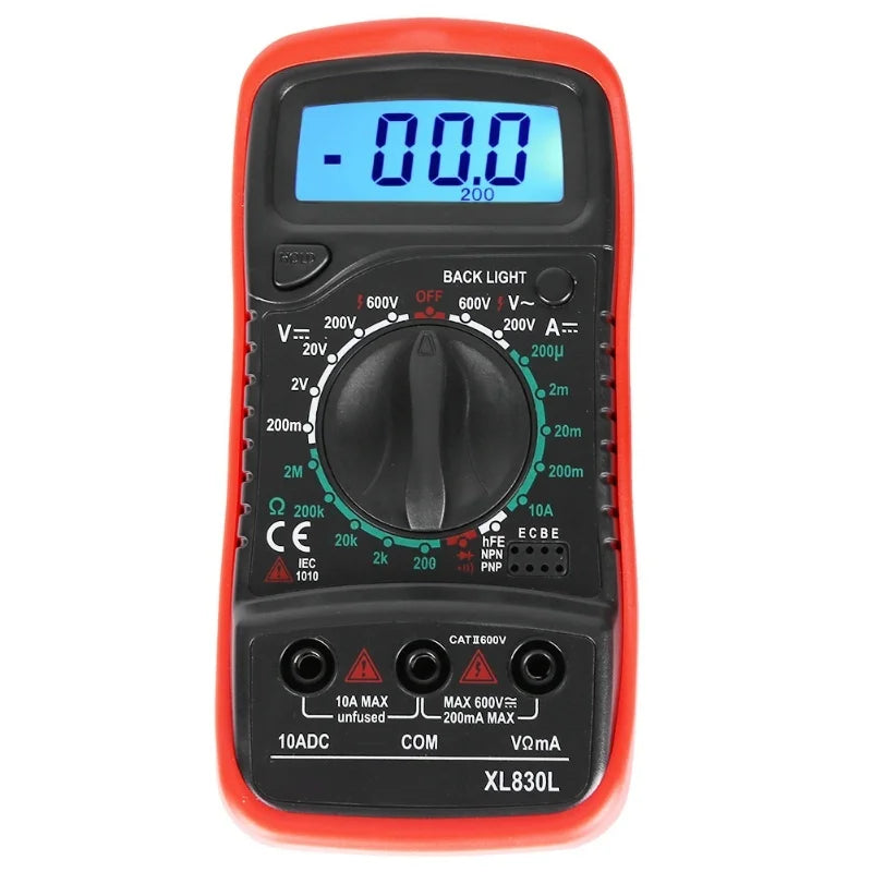 XL830L Handheld LCD Digital Multimeter Voltmeter Ammeter Ohmmeter Current Voltage TesterXL830L Red