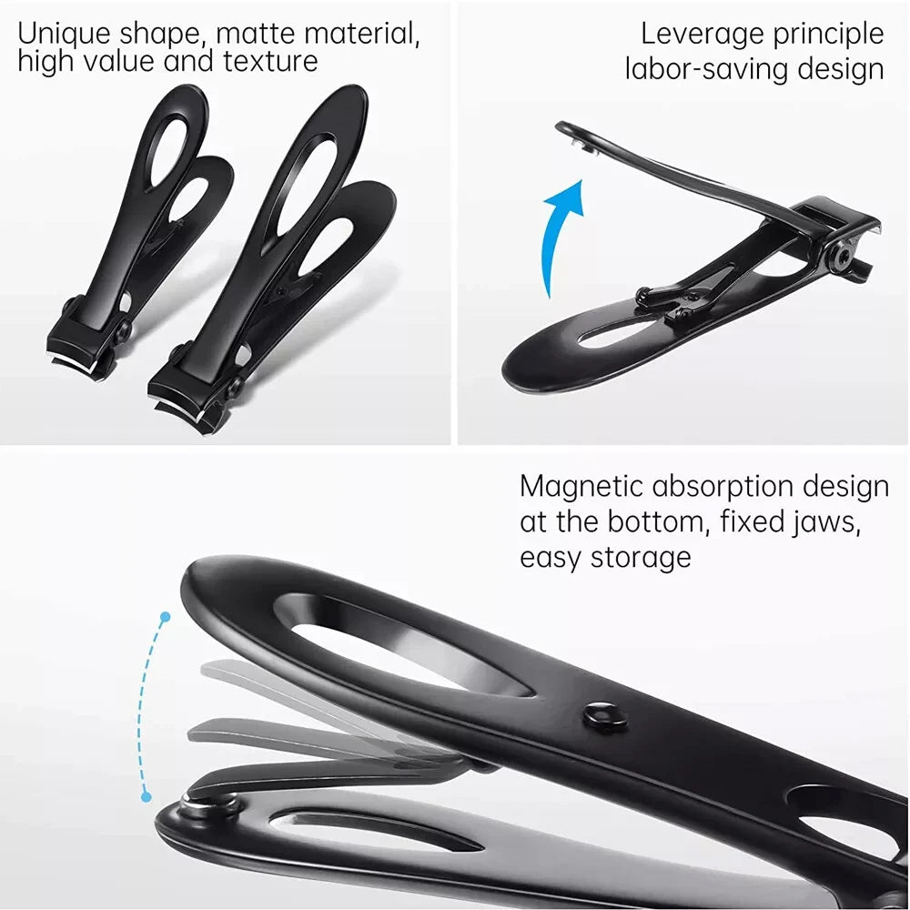 Quality Oversized  Stainless Steel Nail Clippers Cutter Trimmer Manicure Scissors Thick Hard Toenail Fingernail Pedicure Tools