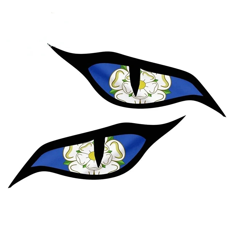 Car Stickers for Evil Yellow Eyes RV Motorcycle Occlusion Scratch Waterproof Windshield VAN Anime Decal VINYL STICKER Products