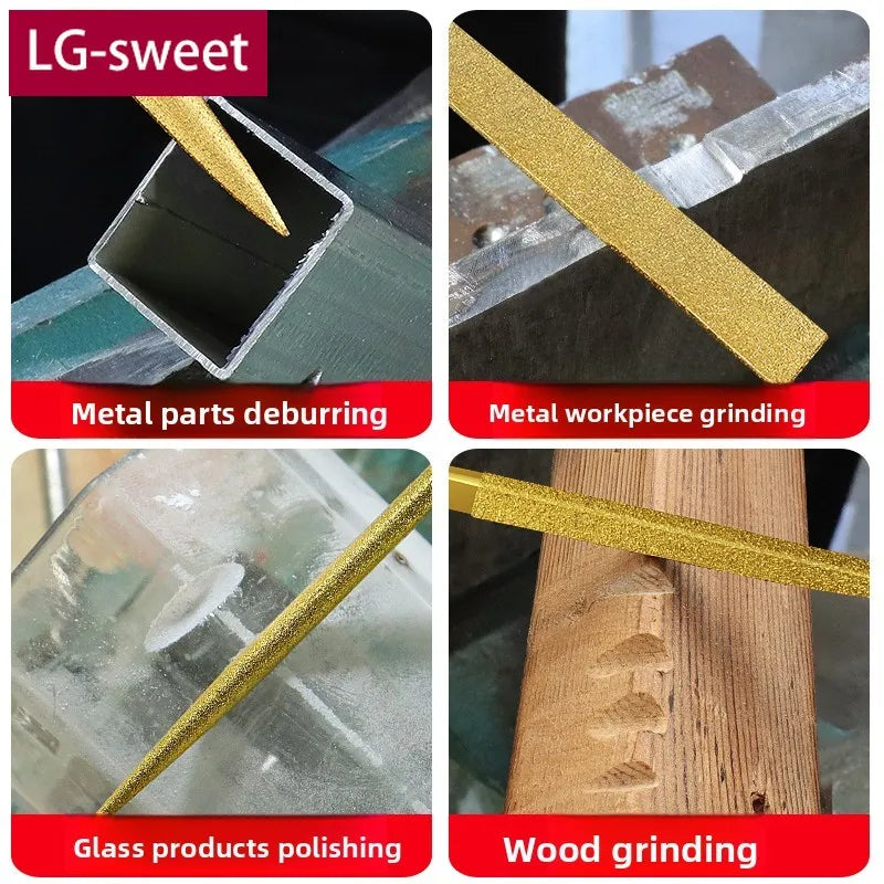 Diamond File, Titanium-coated File, Metal Jade Grinding Tool Set