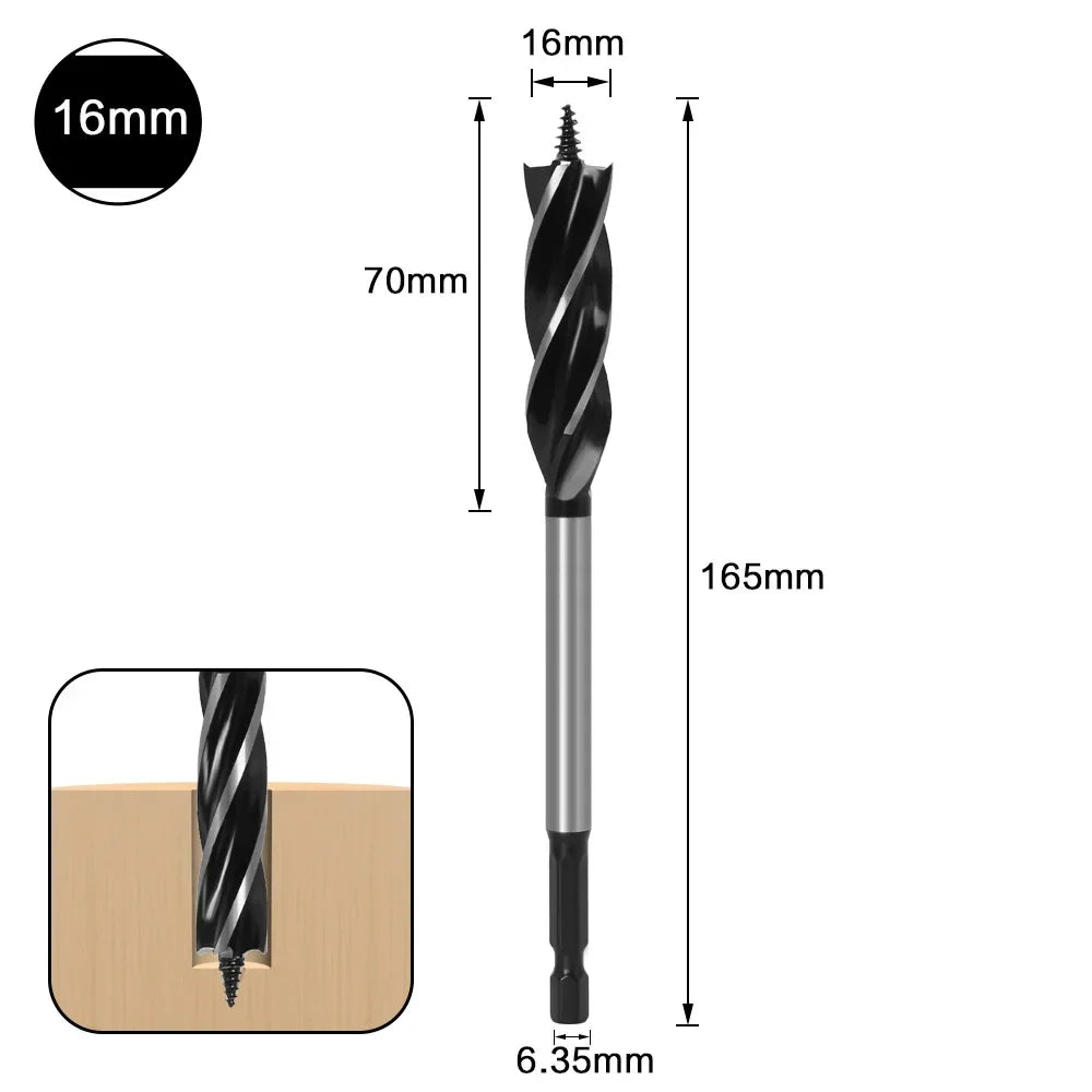 Hole Opener 10-35mm 1/4'' Hex Shank Twist Drill Bit, Reamer Auger Carpenter Joiner broca Drill Bits for Wood  Woodworking Tools
