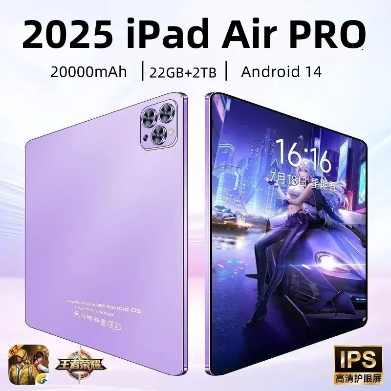 2026 Global Version Original IPad Air Pro Tablet 12inch HD 4K Android 14 22GB+2TB 20000mAh 5G Dual SIM Bluetooth WiFi GPS Tablet