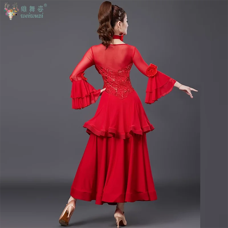 Women's big swing social ballroom dress for tango and waltz