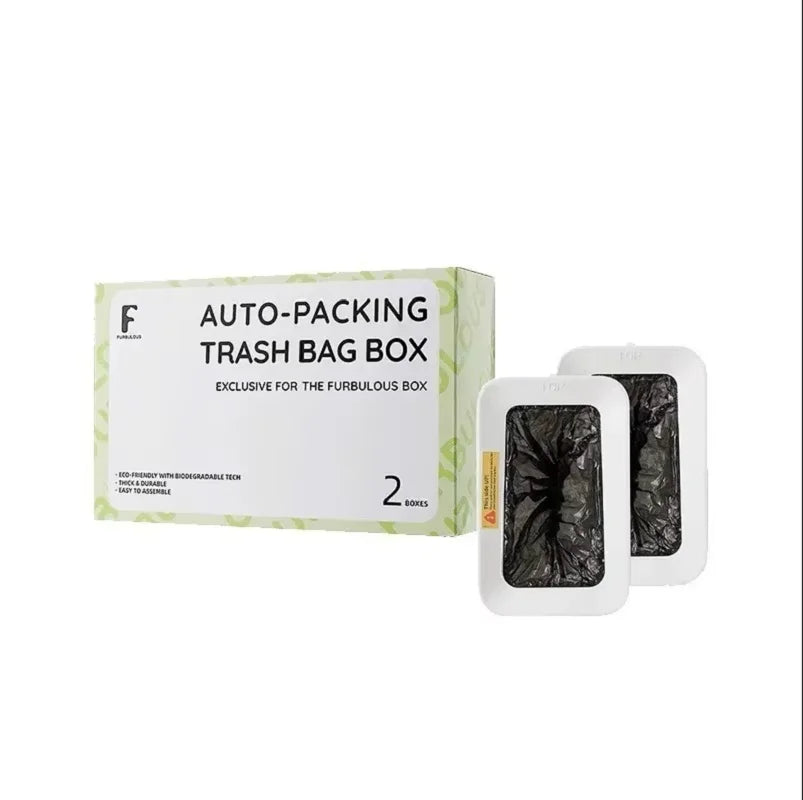 FURBULOUS Trash Bag Box Automatic Cat Litter Box Self Cleaning Smart Cat Sandbox Large Capacity Cats Litter Box Accessories