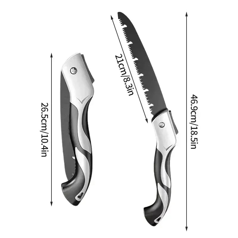 Folding Garden Pruning Saw – Portable Multi-Purpose Hand Saw for Pruning, Bonsai & Camping