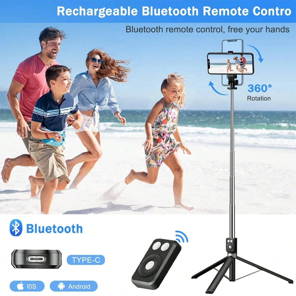 Multi-functional Selfie Stick Magnetic Mobile Phone Holder Live Broadcast Portable Anti-shake Handheld