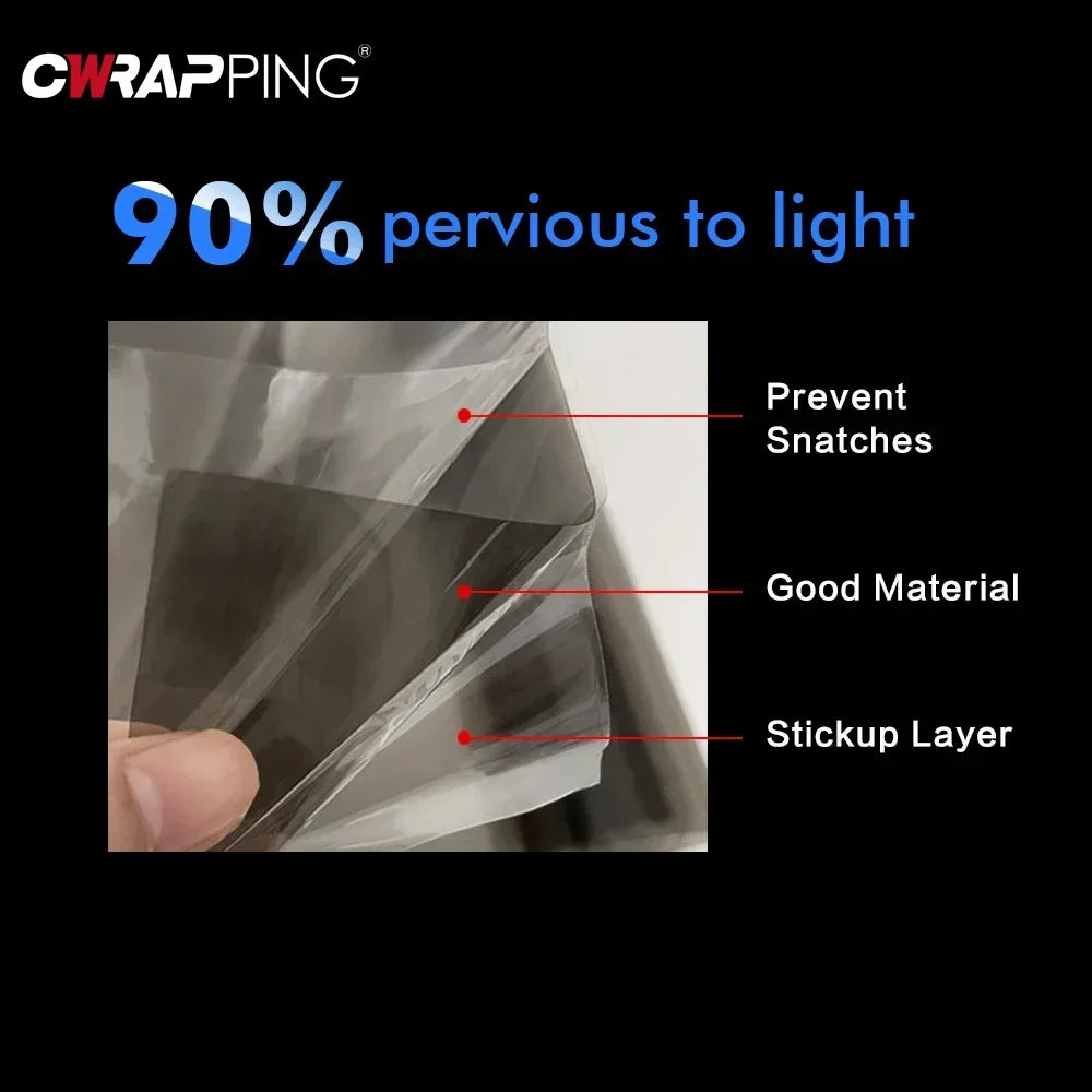 Gloss Transparent Light Black Smoke PVC Film Tint Headlight Taillight Wrap Cover Film Foil Sticker Cover Armored Film for Cars