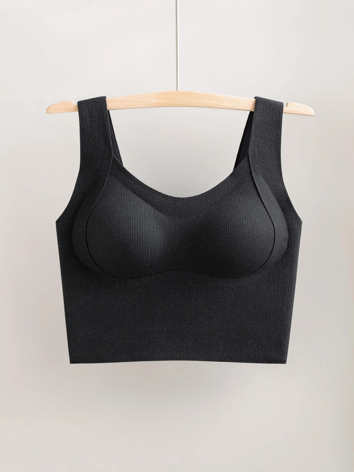 Women's Ribbed Warm Vest Top with Built-In Bra Pads - photo 9