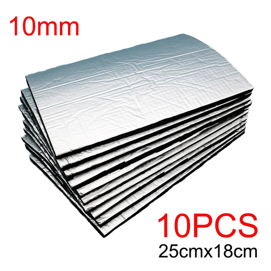 Butyl Sound Deadening Mat, 10 mm - 10 Pack for Cars and Vans