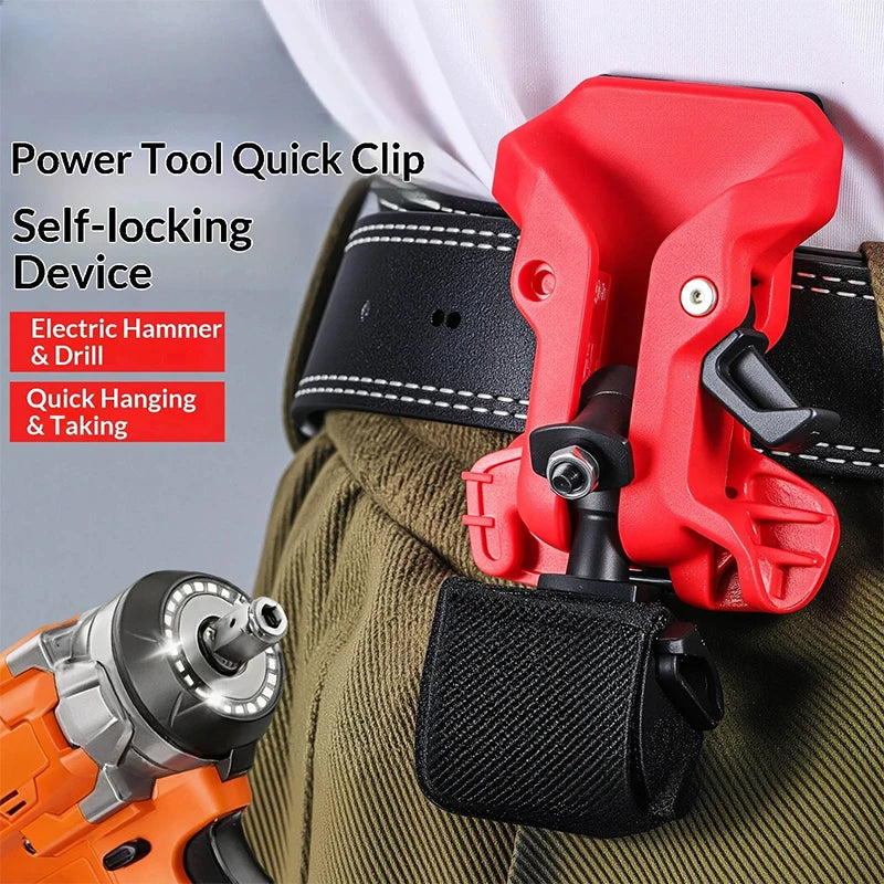 Self-locking Drill Holder Belt Clip Quick Release High-hardness Quick-hook Tool Holder Portable Tool Organizer