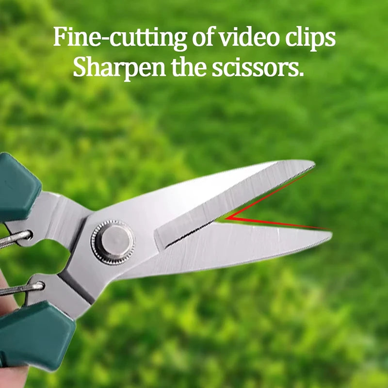 Garden Pruning Shears – Straight-Head Non-Slip Stainless Steel Bonsai & Household Scissors