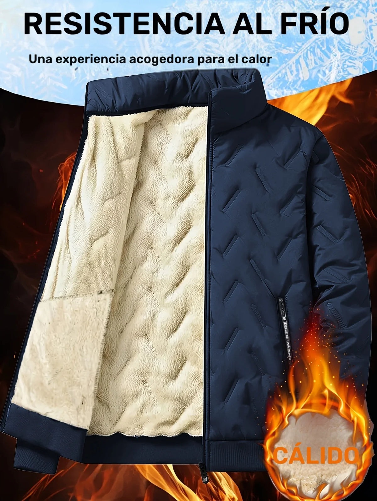 Men's Windproof Winter Puffer Jacket - Warm Padded Zip Coat - photo 7